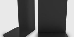 Plain Design Black Metal Bookend