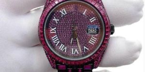 Rolex Datejust Full Iced Out Cubic Zirconia Diamond Watch