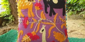 Suzani Embroidered Cotton Home Decor Cushion Cover