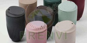 Rice Husk Retro Coffee Cup with Lid