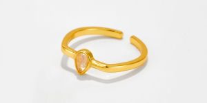 18K Gold Plated White Gold Plated 925 Sterling Silver Open Rings