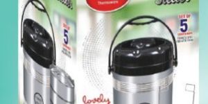 Silver Steller 5 Stainless Steel Lunch Box