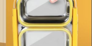 Yellow Stainless Steel Lunch Box