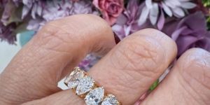 Women Pear Cut Labgrown Diamond Ring