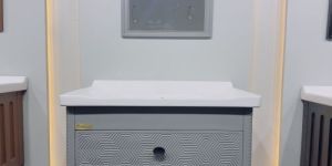 Grey Wall Mounted Bathroom Vanity