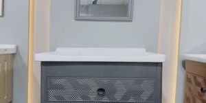 Paper Grey Wall Mounted Bathroom Vanity