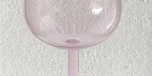 Pink Borosilicate Wine Glass