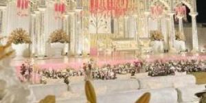 Indian Milky White Fiber Wedding Stage