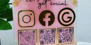 Resin Social Media Qr Photo Frame