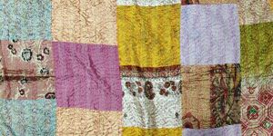 Ladies Baul Kantha Work Silk Dupatta