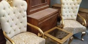 Solid Teak Wooden Handcarved Sofa Chair