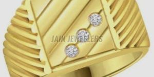 Textured Gold Ring for Men