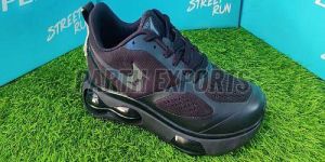 Speed Mens Black Comfort Fit Leather Sports Shoes