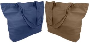 Super Strong Large Cotton Canvas Beach Bag with Inner Pocket Top Zipper Closure - KCC - 021