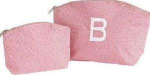 Women Makeup Cosmetic Jute Bag for Purse Zipper Closure - KJP - 003