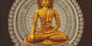 30cm Golden Embossed Handcrafted Wall Painting