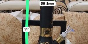 14 Inch Frosted Black Glass Beaker