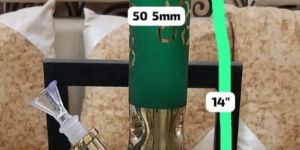 14 Inch Light Green Smoking Glass Beaker