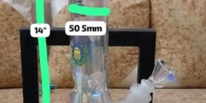 14 Inch Rainbow Sticker Glass Beaker