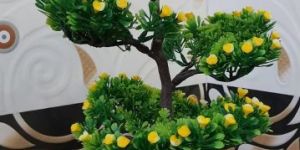 8 Inch Golden Glass Flower Pot