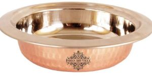 Indianartvilla Pure Steel Copper Oval Plate