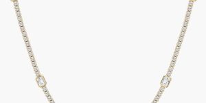 Radiant And Round Diamond Fiery Sparkle Tennis Womens Necklace