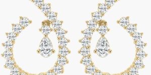 Round And Pear Ladies Diamond Fashion Earring