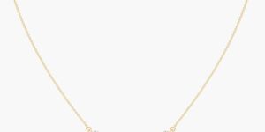 Round Diamond Deep V Inlay Ladies Chain Necklace