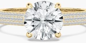 Round Diamond Passionate Hidden Halo Ladies Ring