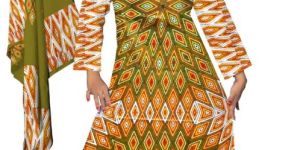 Women Mix Printed Cotton Gown Stylish & Comfortable Y-281