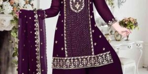 Ladies Maroon Palazzo Suits