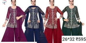 Ladies Party Wear Palazzo Suits