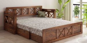 Modern Wooden Cum Bed