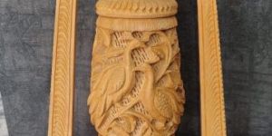 8 Inch Hand Carved Wooden Lantern