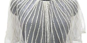 Ladies White Designer Fairy Poncho