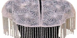 Ladies White Designer Poncho