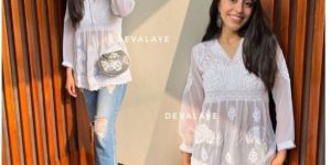 Lace Top White Paisley