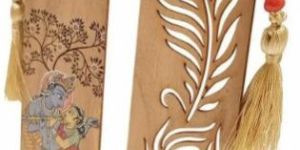 Wooden Bookmark Peacock Leser Cut Design