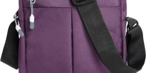 Purple Polyester Office Sling Bags