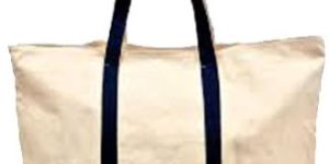 White Loop Handle Canvas Bag