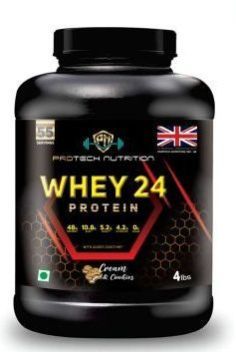 Protech Nutrition Whey 24 Protein, Sugar Free, Cream & Cookies Flavor 4lbs