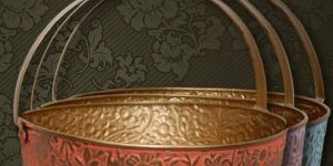 Metal Round Hamper Basket