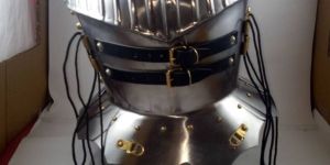 Silver Iron Medieval Knights Helmet