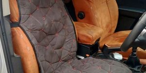 Space Coolpad Full Car Seat Cushion Black and Red (For Driver)