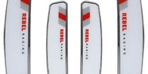 The Rebel White Car Door Edge Guards Hals Blue