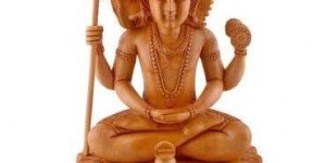 god wooden god shiva statue