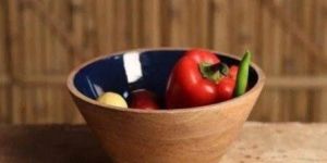 Wooden Fruit Serving Bowl