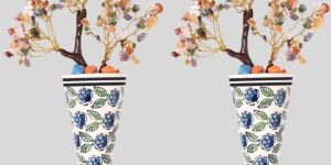 Crystal Stone Tree for Wall (Set of 2)