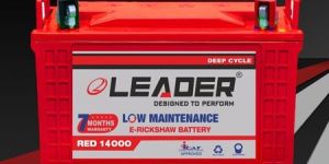 Leader Red 14000 E Rikshaw Tubular Battery