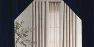 Wall Mounting Silver Hexagonal Mirror For Bathroom